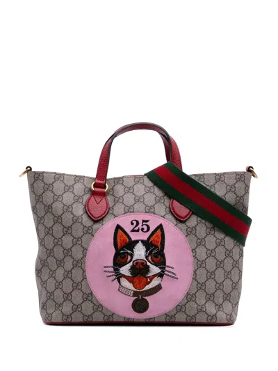 Pre-owned Gucci 2016-2025 Gg Supreme Bosco Satchel