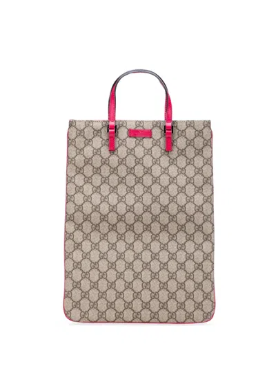 Pre-owned Gucci 2016-2025 Gg Supreme Tote Bag In Brown