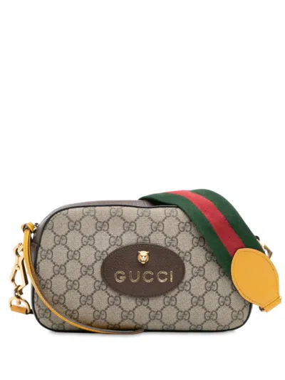 Pre-owned Gucci 2016-2025 Gg Supreme Web Neo Vintage Crossbody Bag