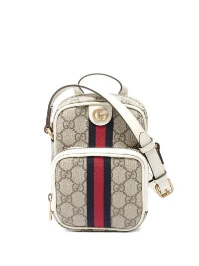 Pre-owned Gucci 2016-2025 Gg Top Handle Crossbody Bag In Neutral