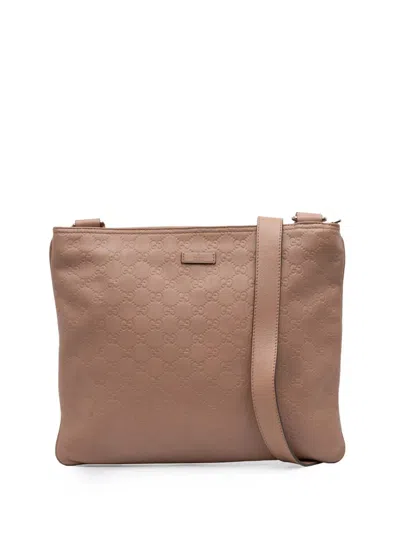 Pre-owned Gucci 2016-2025 Ssima Crossbody Bag In Brown