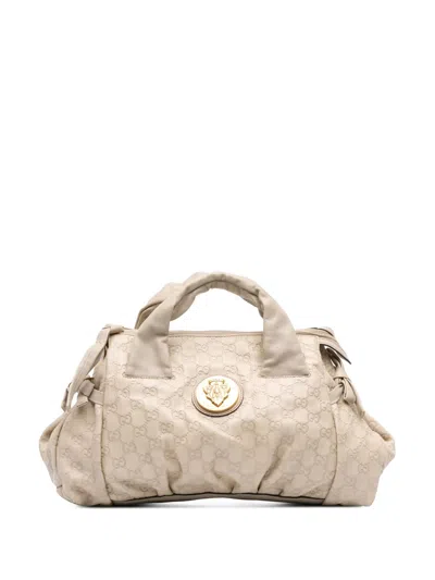Pre-owned Gucci 2016-2025 Ssima Hysteria Handbag In White