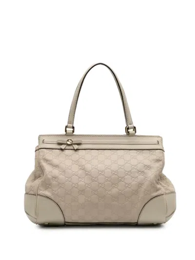 Pre-owned Gucci 2016-2025 Ssima Mayfair Tote Bag In Brown