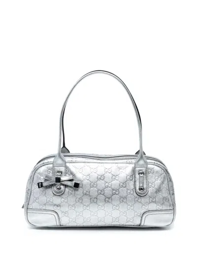 Pre-owned Gucci 2016-2025 Ssima Princy Shoulder Bag In Silver