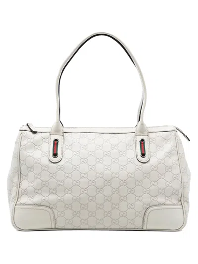 Pre-owned Gucci 2016-2025 Ssima Princy Tote Bag In White