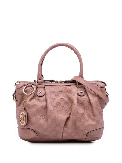 Pre-owned Gucci 2016-2025 Ssima Sukey Satchel In Pink