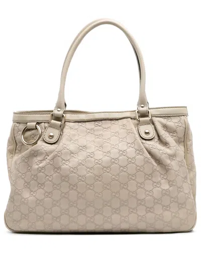 Pre-owned Gucci 2016-2025 Ssima Sukey Tote Bag In Brown