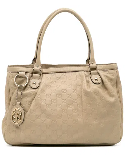 Pre-owned Gucci 2016-2025 Ssima Sukey Tote Bag In Brown