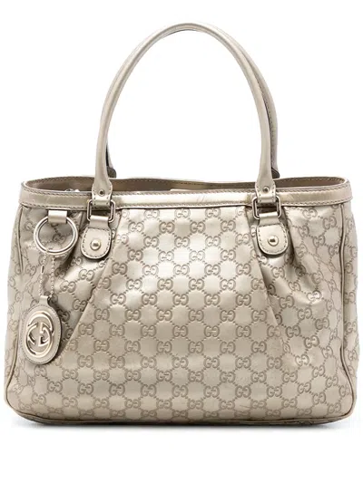 Pre-owned Gucci 2016-2025 Ssima Sukey Tote Bag In Gold