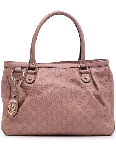 Pre-owned Gucci 2016-2025 Ssima Sukey Tote Bag In Pink