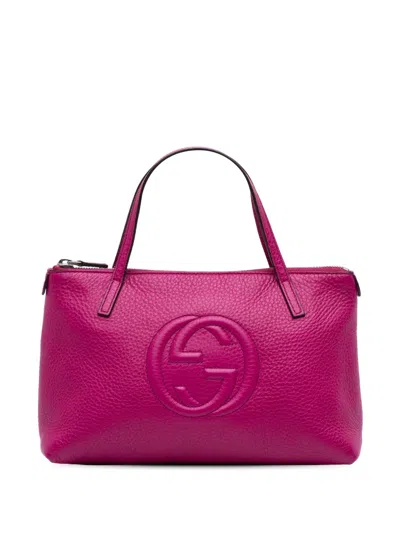 Pre-owned Gucci 2016-2025 Kids Mini Leather Soho Tote Bag