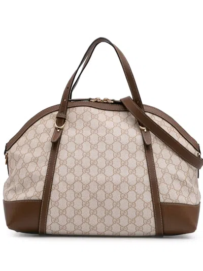 Pre-owned Gucci 2016-2025 Large Gg Supreme Nice Dome Satchel