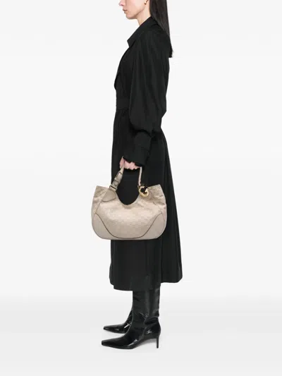 Pre-owned Gucci 2016-2025 Large Ssima Charlotte Tote Bag In White