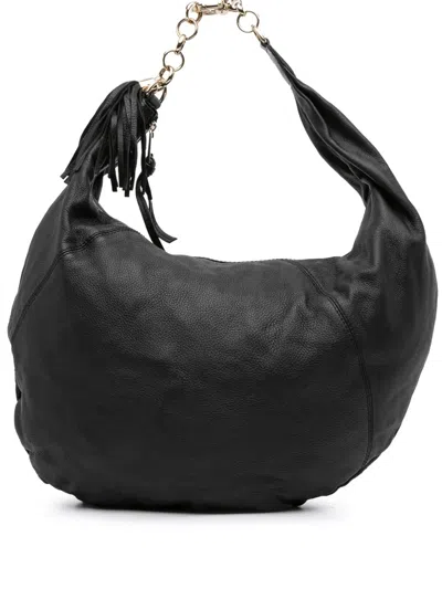 Pre-owned Gucci 2016-2025 Large Leather Sienna Hobo Bag In Black