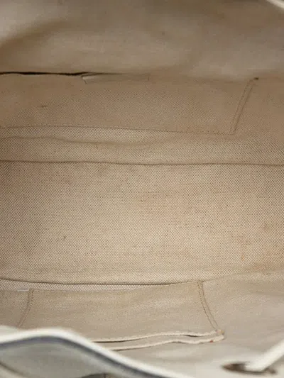 Pre-owned Gucci 2016-2025 Leather Bamboo Tassel Backpack In White