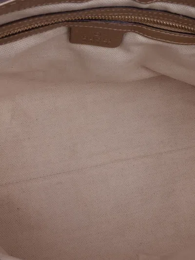 Pre-owned Gucci 2016-2025 Leather Bella Satchel In Gold