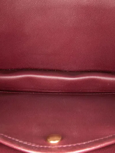 Pre-owned Gucci 2016-2025 Leather Heartbeat Clutch Bag In Red