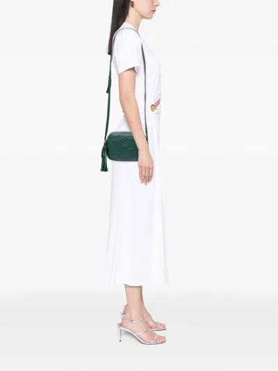 Pre-owned Gucci 2016-2025 Leather Soho Disco Crossbody Bag In Green