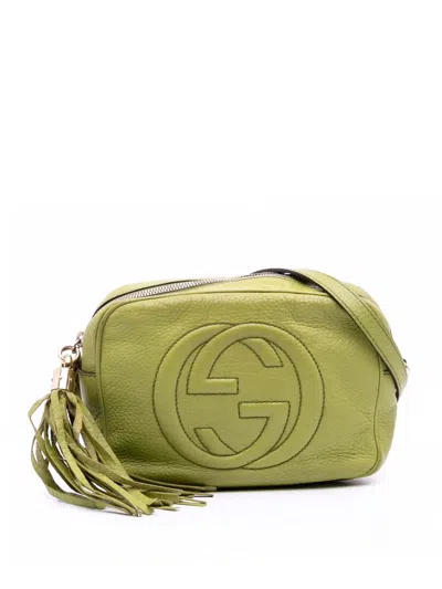 Pre-owned Gucci 2016-2025 Leather Soho Disco Crossbody Bag In Green