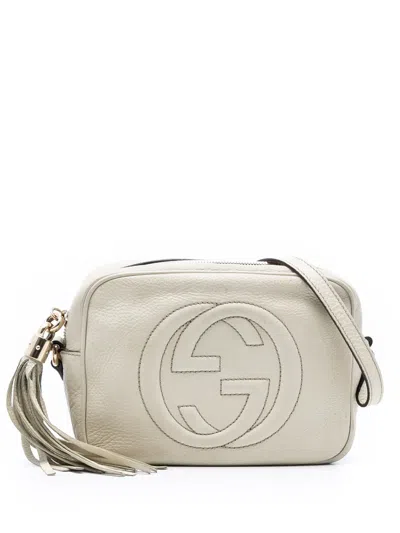 Pre-owned Gucci 2016-2025 Leather Soho Disco Crossbody Bag In White