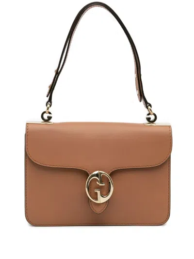 Pre-owned Gucci 2016-2025 Medium Calfskin 1973 Flap Shoulder Bag In Brown