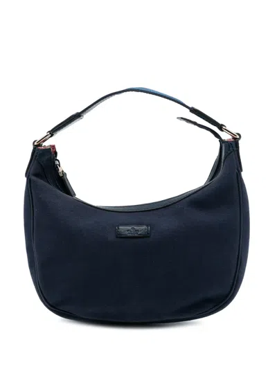 Pre-owned Gucci 2016-2025 Medium Canvas Pop Handbag In Blue