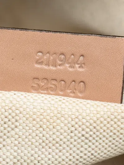 Pre-owned Gucci 2016-2025 Medium Diamante Canvas Sukey Tote Bag In Brown