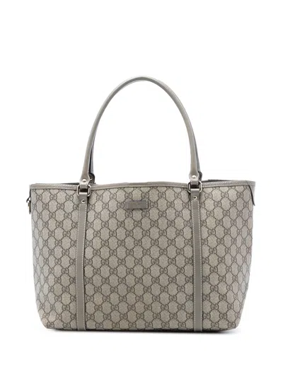 Pre-owned Gucci 2016-2025 Medium Gg Supreme Joy Tote Bag In Brown