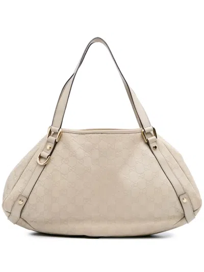 Pre-owned Gucci 2016-2025 Medium Ssima Abbey D Ring Tote Bag