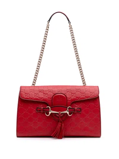 Pre-owned Gucci 2016-2025 Medium Ssima Emily Shoulder Bag