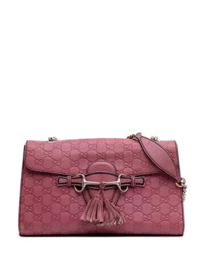 Pre-owned Gucci 2016-2025 Medium Ssima Emily Shoulder Bag