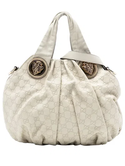 Pre-owned Gucci 2016-2025 Medium Ssima Hysteria Satchel In Brown