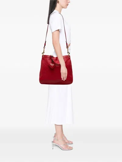 Pre-owned Gucci 2016-2025 Medium Ssima Valentine Top Handle Bag Satchel In Red