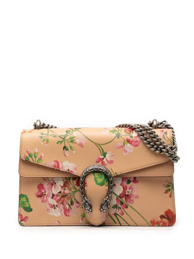 Pre-owned Gucci 2016-2025 Medium Leather Blooms Dionysus Crossbody Shoulder Bag In Orange