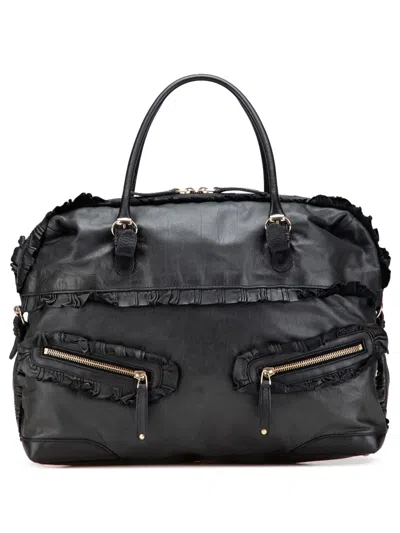 Pre-owned Gucci 2016-2025 Medium Leather Sabrina Bag Tote Bag In Black