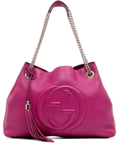 Pre-owned Gucci 2016-2025 Medium Leather Soho Chain Tote Bag