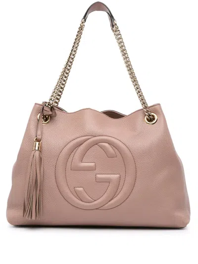 Pre-owned Gucci 2016-2025 Medium Leather Soho Chain Tote Bag