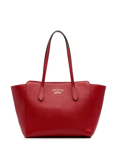 Pre-owned Gucci 2016-2025 Medium Leather Swing Tote Bag