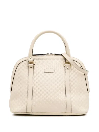 Pre-owned Gucci 2016-2025 Medium Microssima Dome Satchel