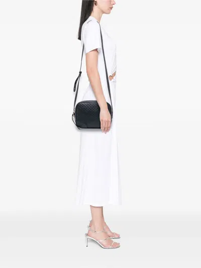 Pre-owned Gucci 2016-2025 Microssima Bree Crossbody Bag In Black