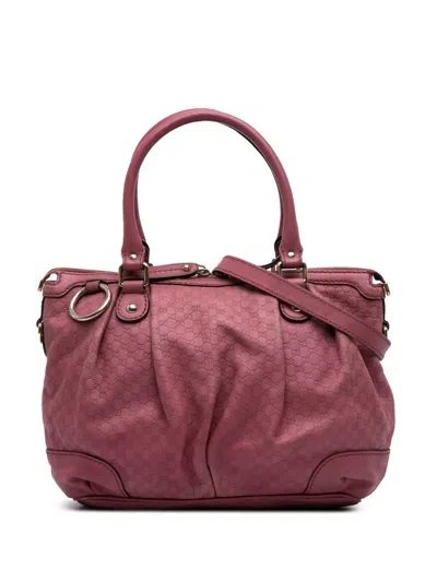 Pre-owned Gucci 2016-2025 Microssima Sukey Satchel In Pink