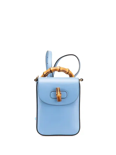 Pre-owned Gucci 2016-2025 Mini Calfskin Bamboo Top Handle Bag Satchel