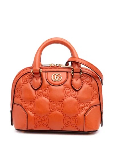 Pre-owned Gucci 2016-2025 Mini Gg Matelasse Calfskin Top Handle Bag Satchel