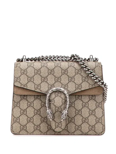 Pre-owned Gucci 2016-2025 Mini Gg Supreme Dionysus Crossbody Bag In Brown