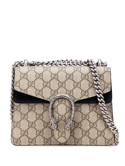 Pre-owned Gucci 2016-2025 Mini Gg Supreme Dionysus Crossbody Bag In Brown