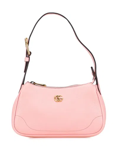 Pre-owned Gucci 2016-2025 Mini Goatskin Aphrodite Shoulder Bag In Pink