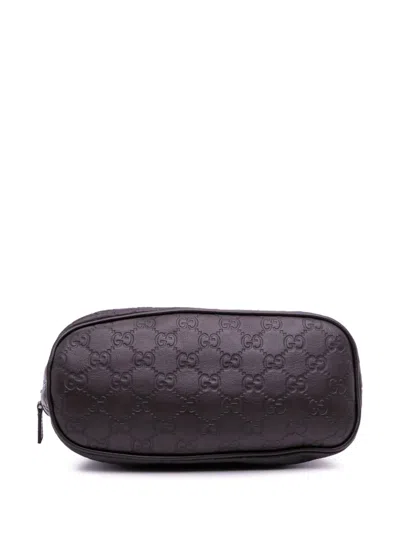 Pre-owned Gucci 2016-2025 Mini Ssima Dome Satchel In Brown