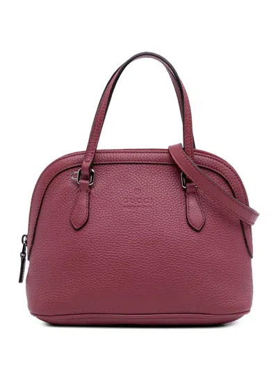 Pre-owned Gucci 2016-2025 Mini Ssima Dome Satchel In Pink