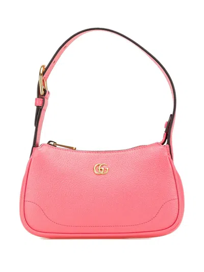 Pre-owned Gucci 2016-2025 Mini Leather Aphrodite Shoulder Bag In Pink