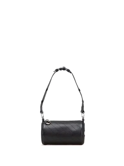 Pre-owned Gucci 2016-2025 Mini Leather Blondie Barrel Shoulder Bag In Black